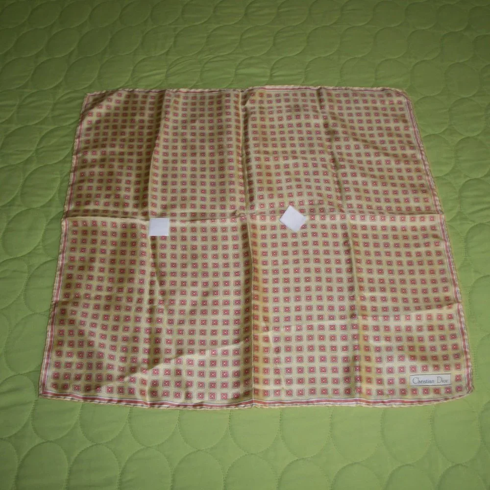 Vintage Christian Dior Silk Handkerchief Scarf